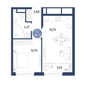 Квартира 38,1 м², 1-комнатная - изображение 1