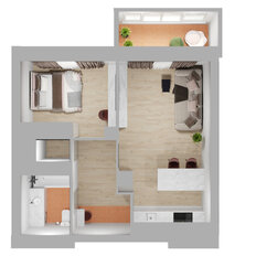 Квартира 51 м², 2-комнатная - изображение 2
