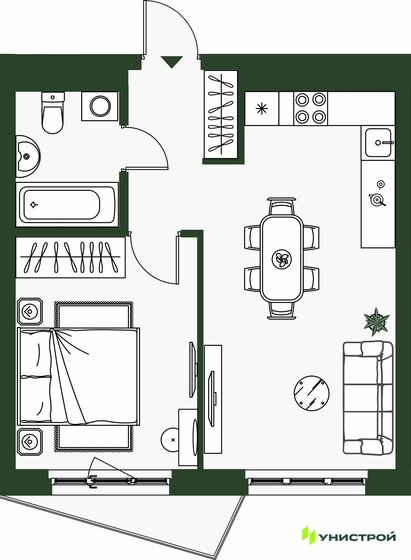 43,9 м², 1-комнатная квартира 8 600 000 ₽ - изображение 93