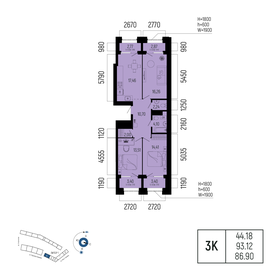 Квартира 86,9 м², 3-комнатная - изображение 1