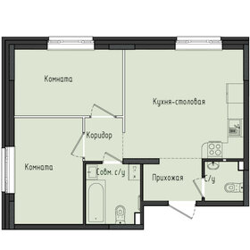 Квартира 53,8 м², 2-комнатная - изображение 1