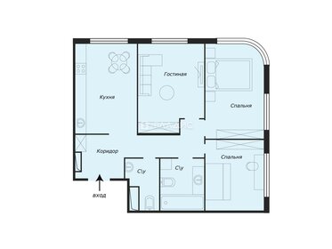 Квартира 74 м², 3-комнатная - изображение 1