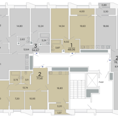 Квартира 75,1 м², 2-комнатная - изображение 3