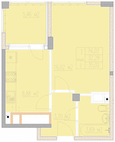 Квартира 35 м², 1-комнатная - изображение 1