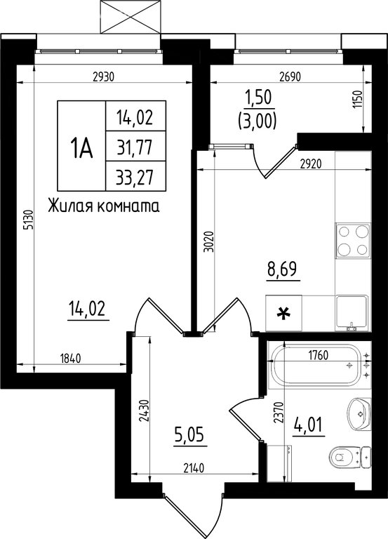 Варианты планировок ЖК «Династия» - планировка 3