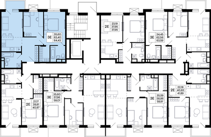 Квартира 64,4 м², 2-комнатная - изображение 2