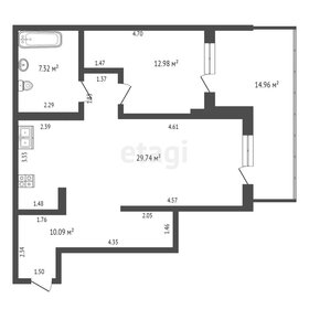 Квартира 60 м², 1-комнатная - изображение 1