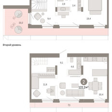 Квартира 122,3 м², 2-комнатная - изображение 3