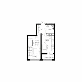 Квартира 39,2 м², 1-комнатная - изображение 1