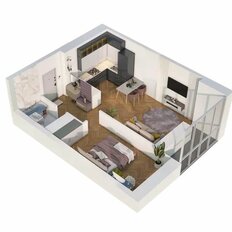 Квартира 45 м², 1-комнатная - изображение 2