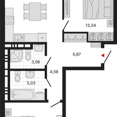 Квартира 71,5 м², 2-комнатная - изображение 4