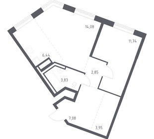 Квартира 50 м², 1-комнатная - изображение 1