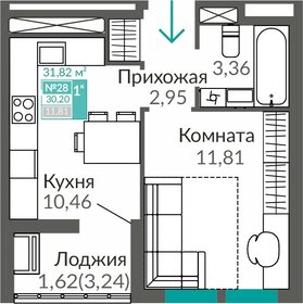 Квартира 30,2 м², 1-комнатная - изображение 1