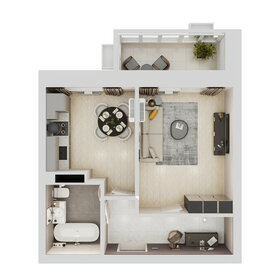 Квартира 37,1 м², 1-комнатная - изображение 1