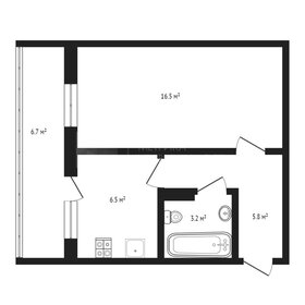 Квартира 32,2 м², 1-комнатная - изображение 1