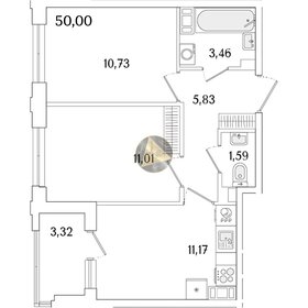 Квартира 50 м², 2-комнатная - изображение 1