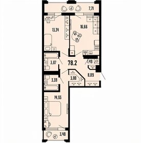 Квартира 78,2 м², 2-комнатная - изображение 1