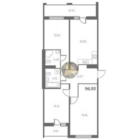 Квартира 96,9 м², 3-комнатная - изображение 1