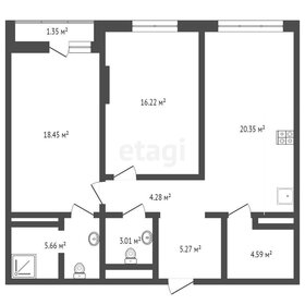 Квартира 78,3 м², 2-комнатная - изображение 1