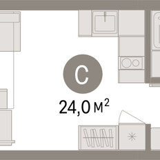 Квартира 24 м², студия - изображение 3