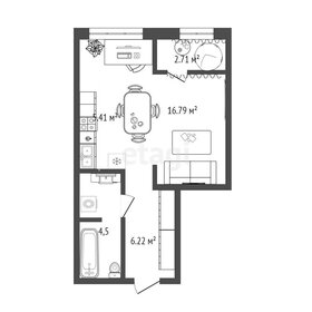 Квартира 35,7 м², студия - изображение 1