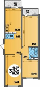 Квартира 82,6 м², 3-комнатная - изображение 1