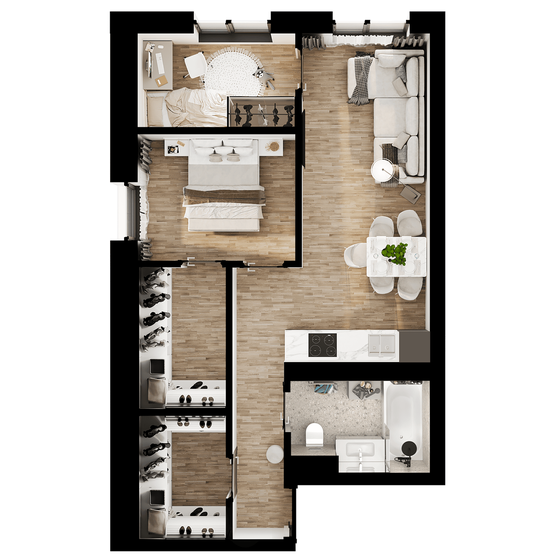 44,7 м², 1-комнатная квартира 7 286 100 ₽ - изображение 64