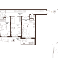 Квартира 95 м², 2-комнатные - изображение 2