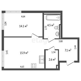 Квартира 45 м², 1-комнатная - изображение 1