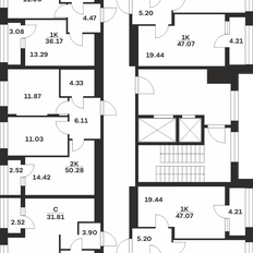 Квартира 47,1 м², 1-комнатная - изображение 3