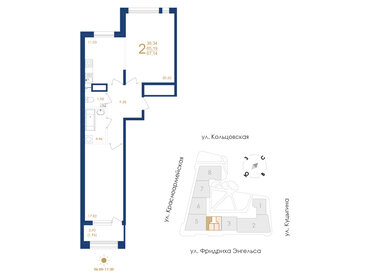 Квартира 67,1 м², 2-комнатная - изображение 1