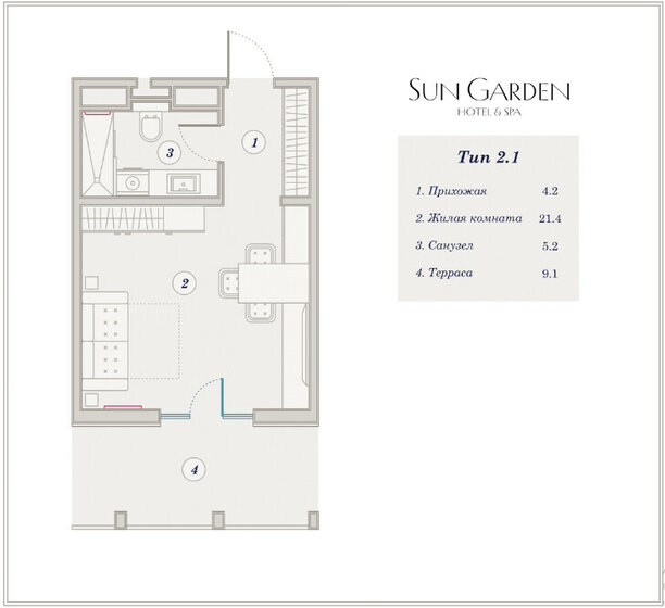 39,8 м², апартаменты-студия 12 935 000 ₽ - изображение 35