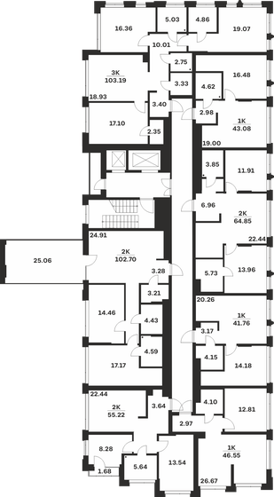 82,1 м², 2-комнатная квартира 15 845 300 ₽ - изображение 47
