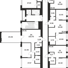 Квартира 43,1 м², 1-комнатная - изображение 3