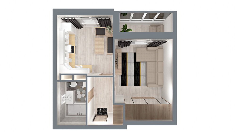 39,3 м², 1-комнатная квартира 4 424 197 ₽ - изображение 58