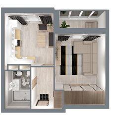 Квартира 41 м², 1-комнатная - изображение 2