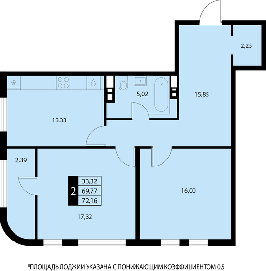 90,5 м², 3-комнатные апартаменты 40 725 000 ₽ - изображение 97
