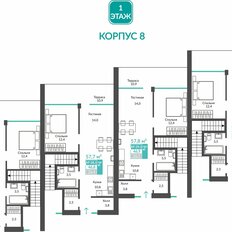 Квартира 57,7 м², 2-комнатные - изображение 3