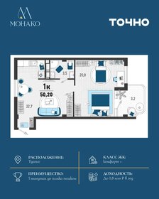 Квартира 46,7 м², 1-комнатная - изображение 1