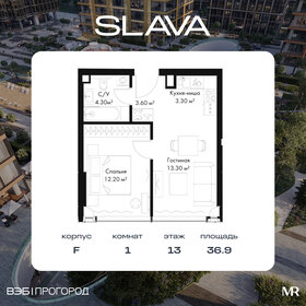 Квартира 36,9 м², 1-комнатная - изображение 1