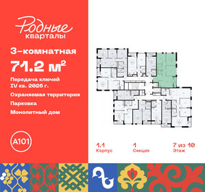 Квартира 71,2 м², 3-комнатная - изображение 2
