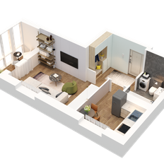 Квартира 37 м², 1-комнатная - изображение 2