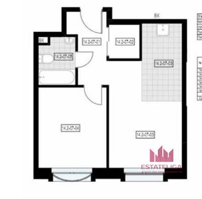 Квартира 44,5 м², 1-комнатная - изображение 1