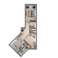 Квартира 54,5 м², 2-комнатная - изображение 2