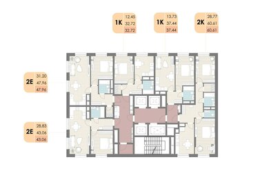 60,9 м², 2-комнатная квартира 13 400 000 ₽ - изображение 81