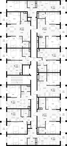 43 м², 1-комнатная квартира 8 700 000 ₽ - изображение 77