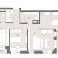 Квартира 83,2 м², 3-комнатная - изображение 2