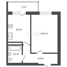 Квартира 34 м², 1-комнатная - изображение 1