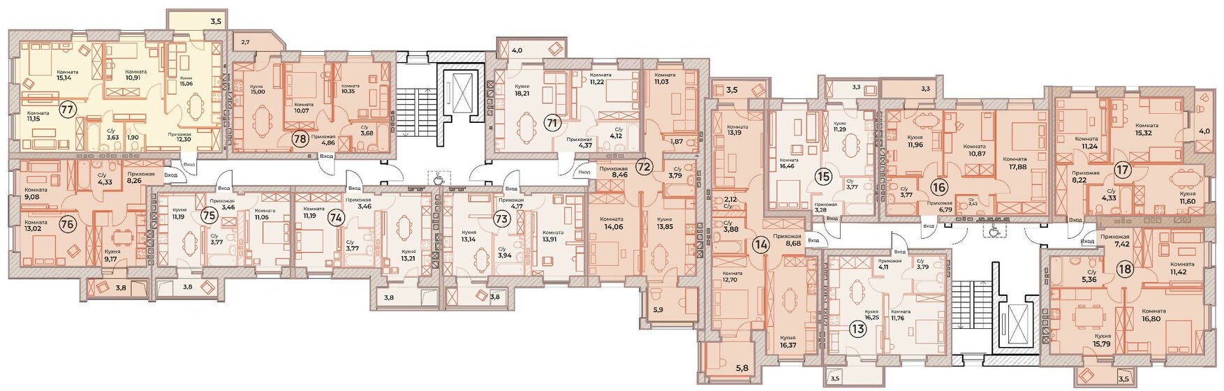39 м², 1-комнатная квартира 4 100 000 ₽ - изображение 90