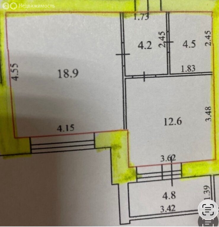 1-комнатная квартира: Владимир, улица Родионовка, 6 (40 м²)